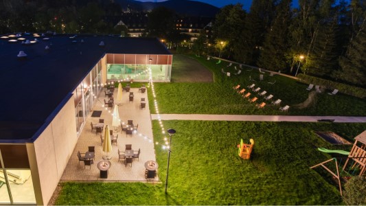 Hotel v horách v Karpaczi, odpočinek na Śnieżce